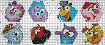 Вышивка крестом Смешарики