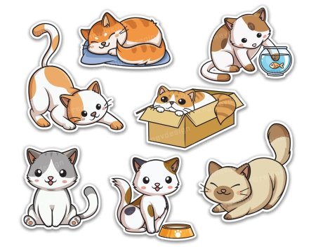 Наклейка - кошки