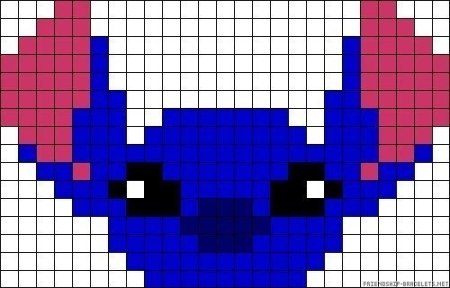 Стич по клеточкам в тетради