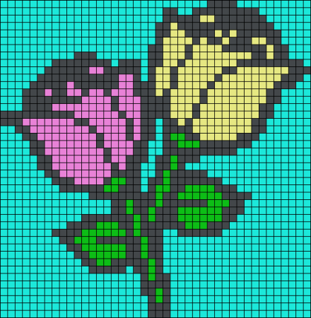 Рисование по клеткам цветок