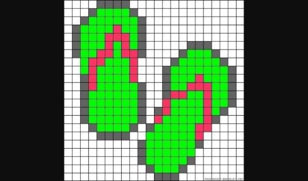 Рисунки по клеточкам летние