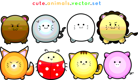 Круглые животные рисунки