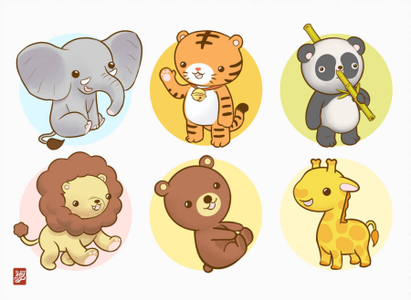 Cute animals рисунок