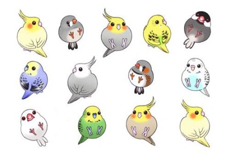 Кавайные попугайчики