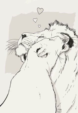 Милые животные акварелью