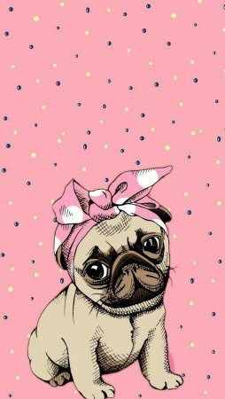 Мопсики милые мультяшные