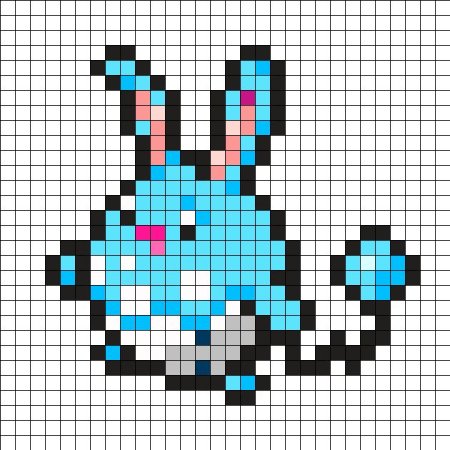 Рисование по клеточкам покемоны