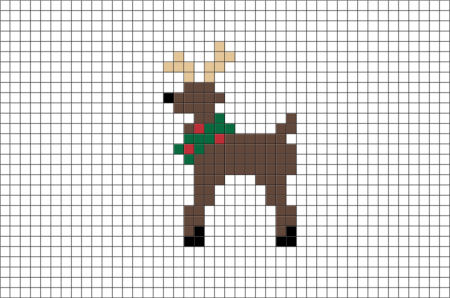 Олень из пикселей