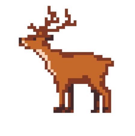 Олень пиксель арт