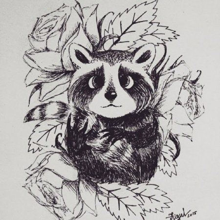 Животные гелевой ручкой