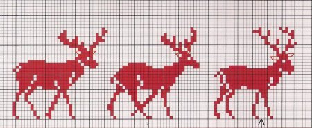 Олень крестиком простая