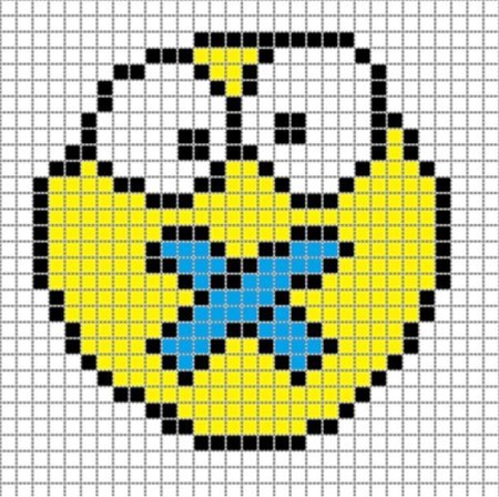 Рисование по клеточкам смайлики маленькие