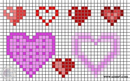 Сердечко в клеточку