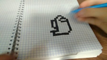 3д цифры по клеточкам