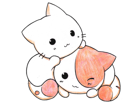 Рисунки котиков для срисовки