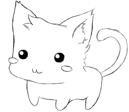 Милые котики рисунки для срисовки