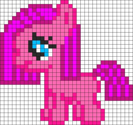 Пони по клеточкам маленькие