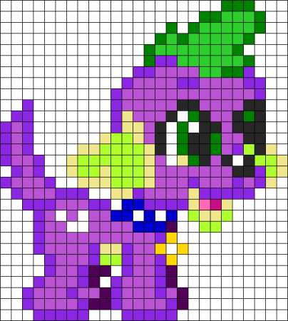 Пони по клеточкам в тетради лёгкие