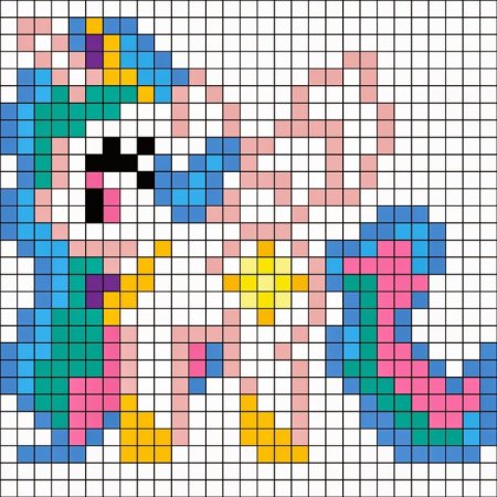 Рисование по клеточкам пони