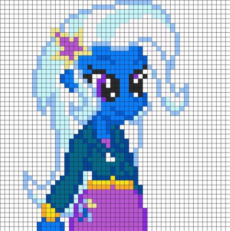 Девочки из Эквестрии по клеточкам