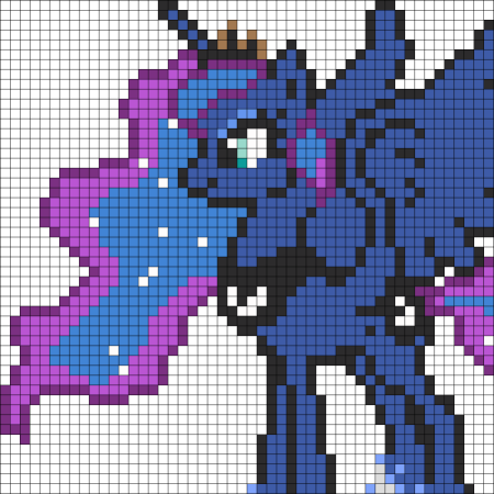 Рисунки по клеточкам пони маленькие