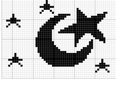 Схемы жаккарда месяц звезды