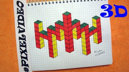 3д узоры по клеточкам