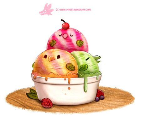 Милые фрукты арты