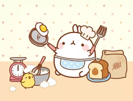 Кавайные котики с едой