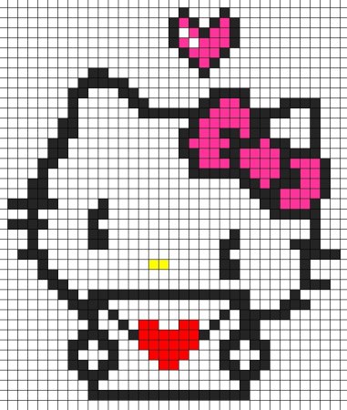 Вышивка Хеллоу Китти схема