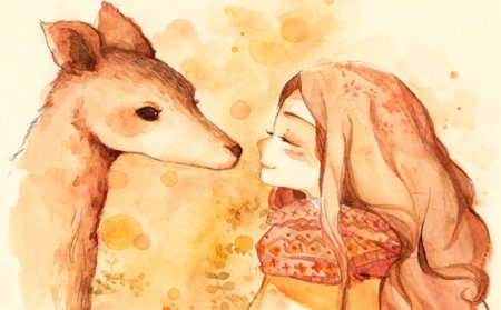 Лис и девушка изо 7 класс