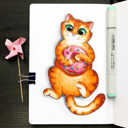 Скетчи маркерами животные