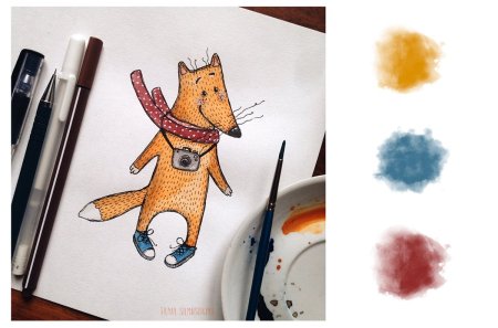 Милые зверюшки в скетчбук