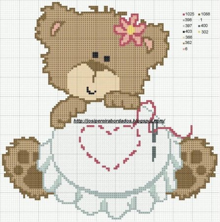 Вышивка крестиком Медвежонок