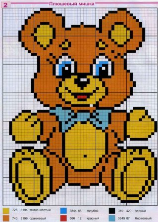 Вышивка крестом схемы детские