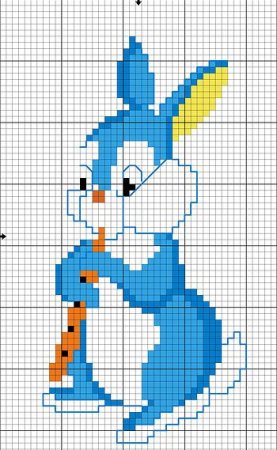 Заяц крестиком схема