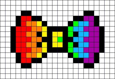 Рисунки по клеточкам лёгкие радужные