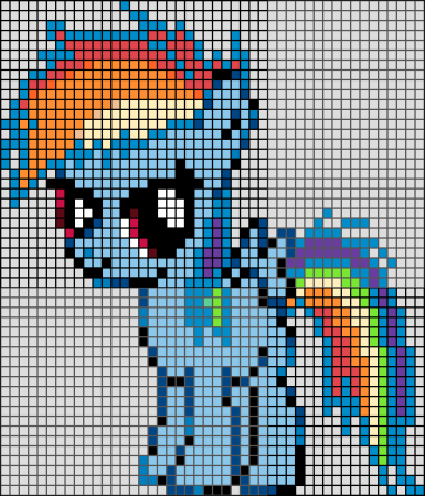 Вышивка крестиком Радуга Дэш