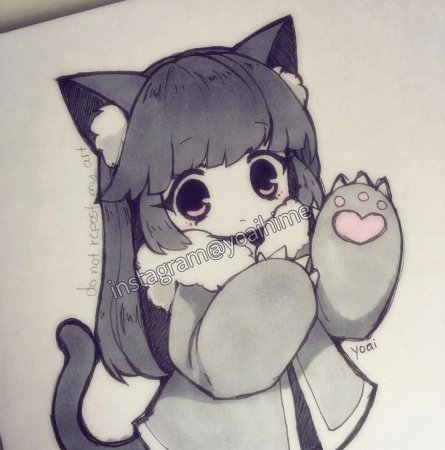 Милое аниме для срисовки
