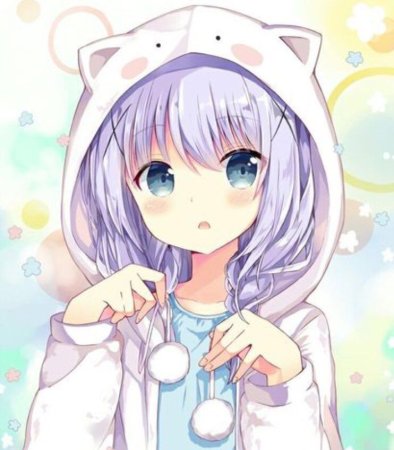 Аниме Chino kafuu в пижаме