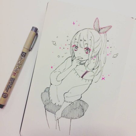 Рисунки для скетчбука карандашом аниме