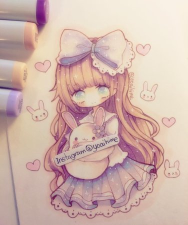 Кавай рисунки для скетчбука