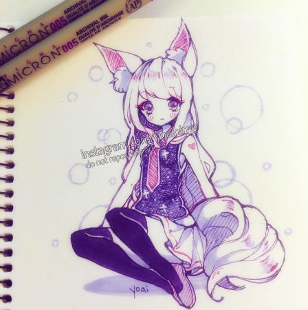 Рисунки для скетчбука аниме легкие