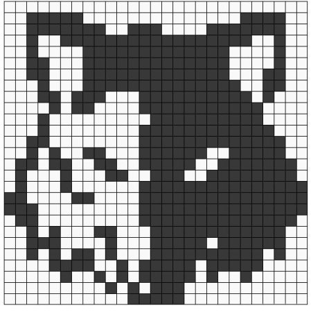 Рисунки по клеточкам черно белые