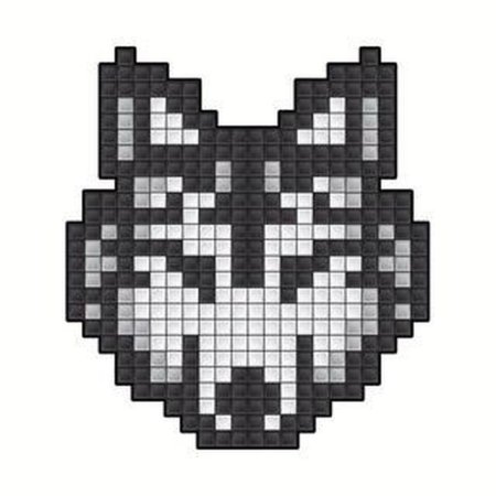 Рисование по клеткам волк