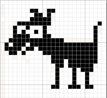 Такса по клеточкам