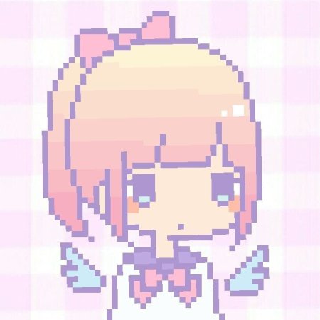 Аниме тян по пикселям