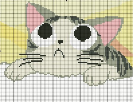 Схемы для вышивания крестом аниме