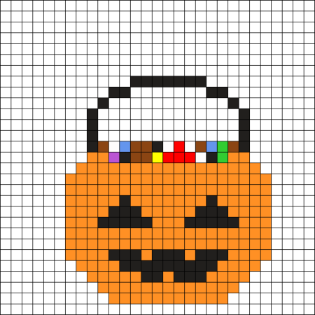 Тыква Хэллоуин по клеткам