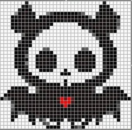 Череп по клеткам маленький